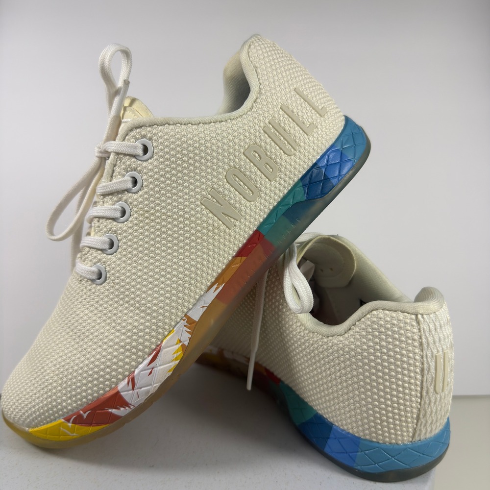 NOBULL Outwork Shell Sunrise Trainer West Coast Ivory Women Size 7 Gym Shoes